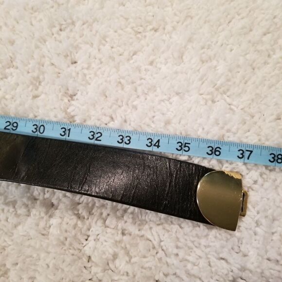 Vtg Accessocraft NYC Black/Gold Belt - Picture 8 of 10
